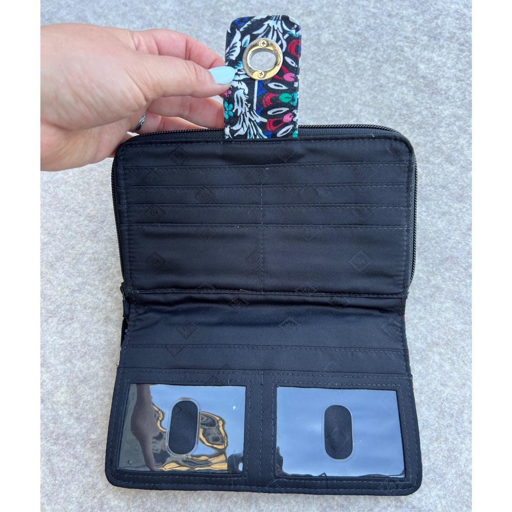Vera Bradley Turnlock Wallet Womens OS Multi Color Quilted‎ Cotton Floral - Picture 6 of 9